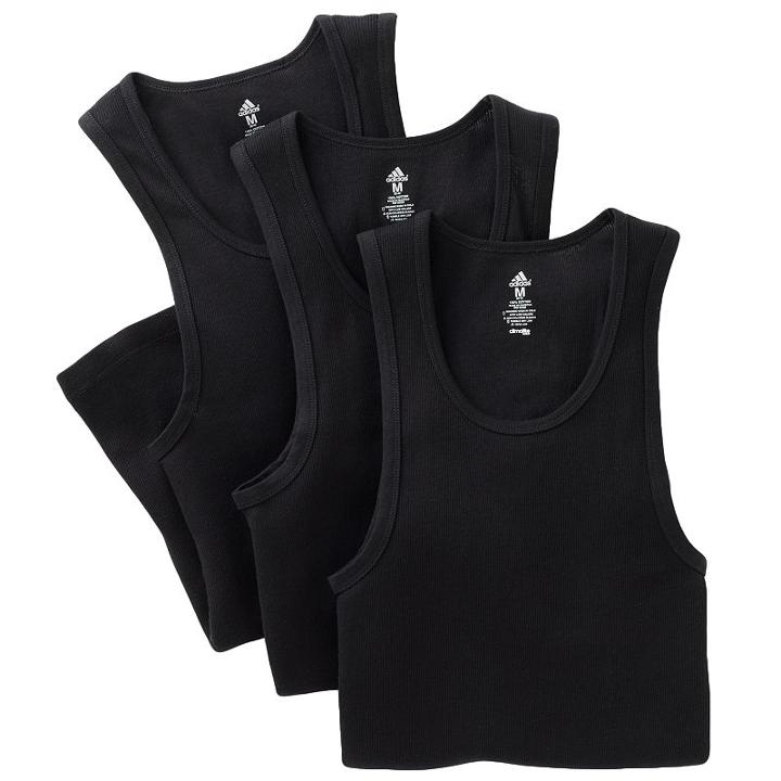 Men's Adidas 3-pk. Climalite Athletic Comfort Tank, Size: Xl, Black