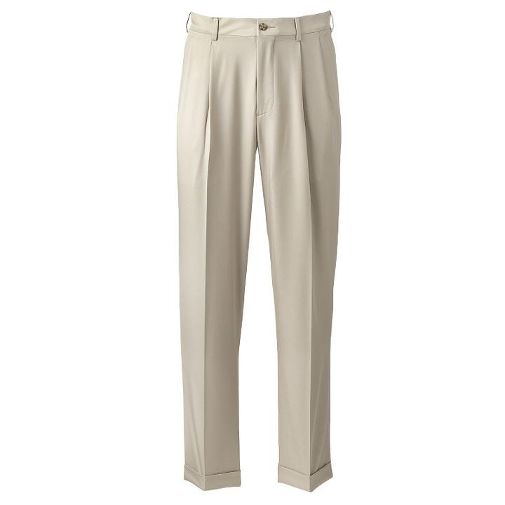 Big & Tall Grand Slam Performance Easy-care Double-pleated Golf Pants, Men's, Size: 52x30, Light Grey