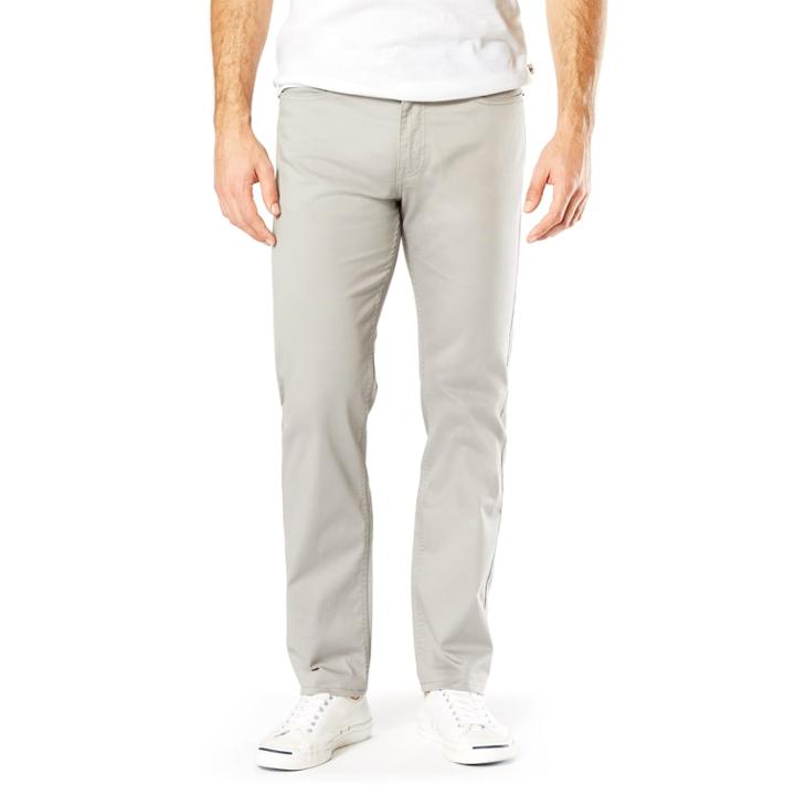 Men's Dockers&reg; Jean Cut D2 Straight-fit Lightweight Stretch Twill Pants, Size: 36x32, Grey