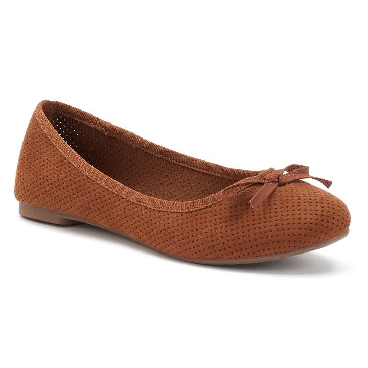 So&reg; Women's Bow Ballet Flats, Size: Medium (7), Brown
