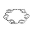 Sterling Silver 1/7-ct. T.w. Diamond Leaf Bracelet, Women's, Size: 7.5, White