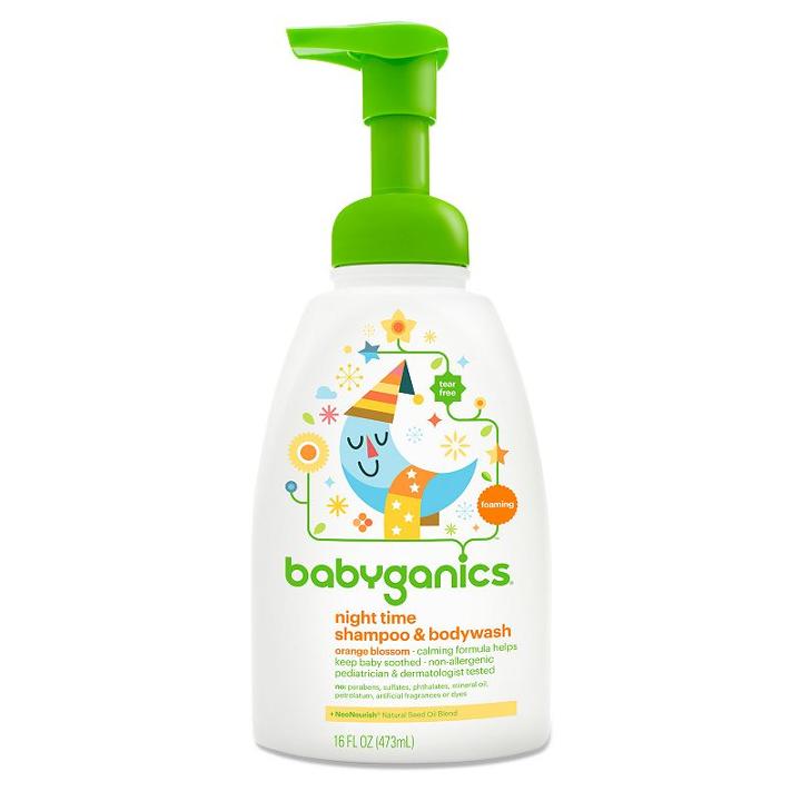 Babyganics Night Time 16-oz. Orange Blossom Shampoo & Body Wash, White