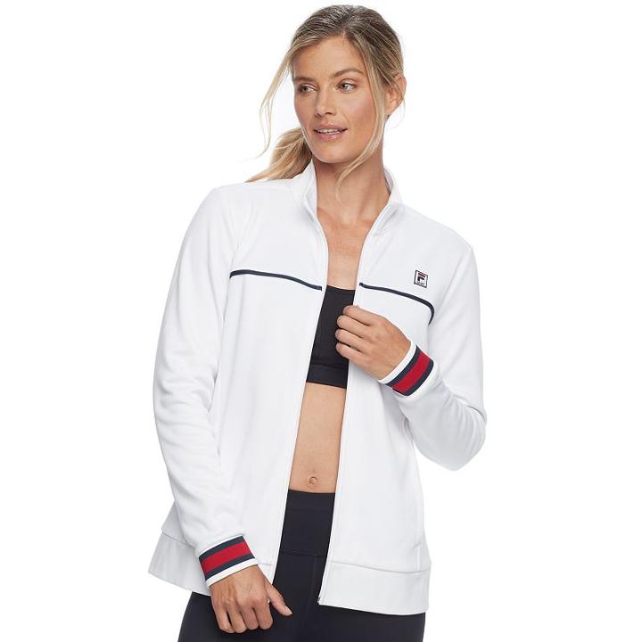Women's Fila Sport&reg; Long Sleeve Track Jacket, Size: Xl, White