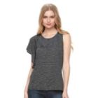 Women's Apt. 9&reg; Striped One-shoulder Top, Size: Xl, Black