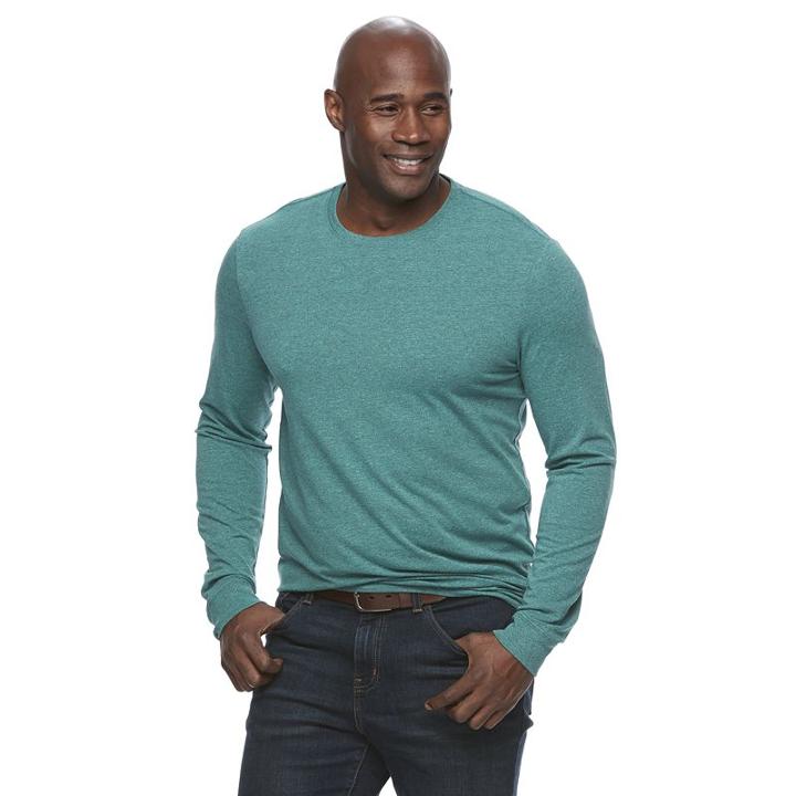 Big & Tall Men's Sonoma Goods For Life&trade; Modern-fit Flexwear Tee, Size: 3xl Tall, Dark Green