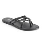 Sonoma Goods For Life&trade; Woman's Braided Thong Sandals, Women's, Size: Large, Black