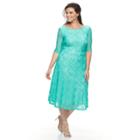Plus Size Chaya Tahiti Lace Fit & Flare Dress, Women's, Size: 20 W, Turquoise/blue (turq/aqua)