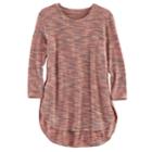 Girls 7-16 Fire, Love 3/4-length Sleeve Side Slit Tee, Size: Large, Light Pink