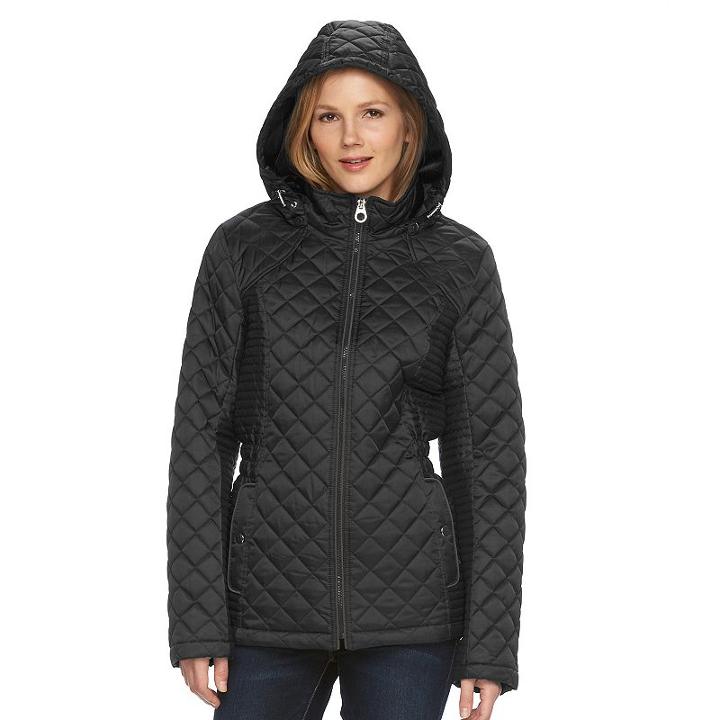 Women's Braetan Hooded Quilted Jacket, Size: Small, Black