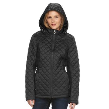 Women's Braetan Hooded Quilted Jacket, Size: Small, Black