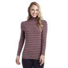 Women's Cuddl Duds Softwear With Stretch Turtleneck Top, Size: Medium, Brt Red