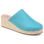 Journee Collection Lolita Women's Espadrille Wedges, Size: 11, Blue