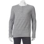 Big & Tall Sonoma Goods For Life&trade; Heathered Thermal Henley, Men's, Size: 3xb, Med Grey