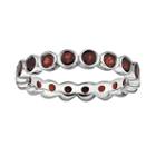 Stacks And Stones Sterling Silver Garnet Stack Ring, Women's, Size: 6, Red