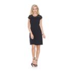 Women's White Mark Pelagia Lace-yoke Sheath Dress, Size: Small, Black