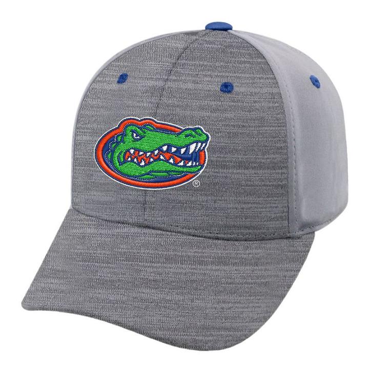 Adult Florida Gators Steam Performance Adjustable Cap, Men's, Med Grey