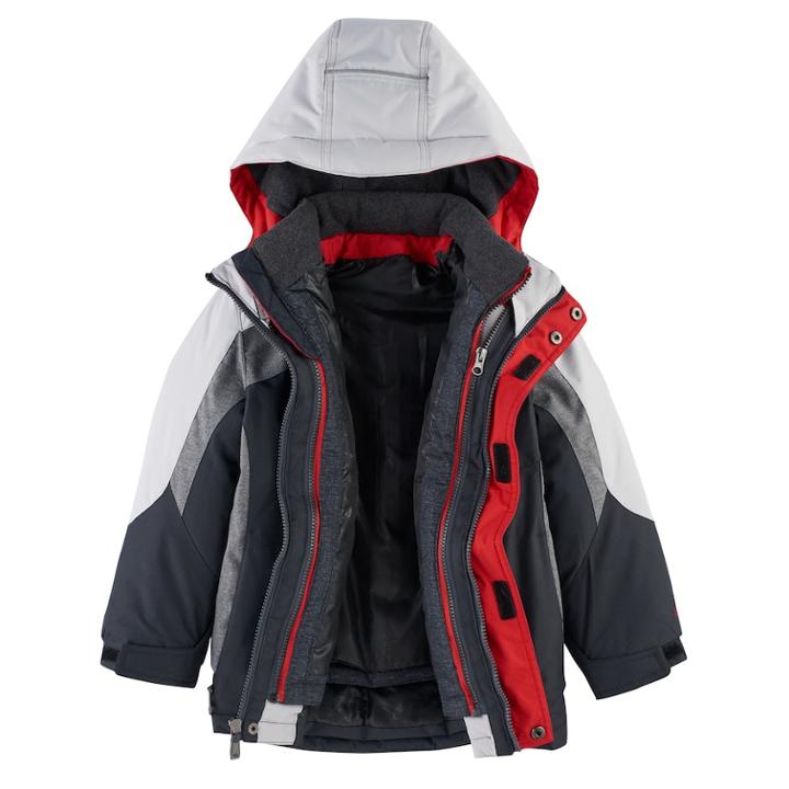 Boys Zeroxposur 3-in-1 Torque Heavyweight Jacket, Size: Small, Dark Grey