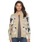 Women's Woolrich Harvest Southwest Open-front Cardigan, Size: Large, Silver