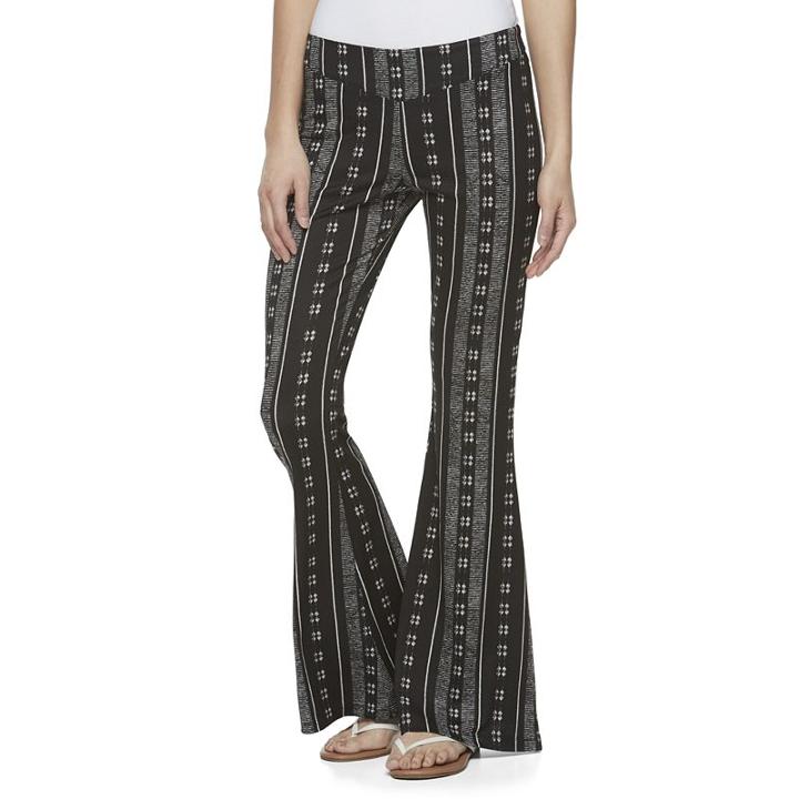 Juniors' About A Girl V-yoke Flare Pants, Size: Xl, Grey (charcoal)
