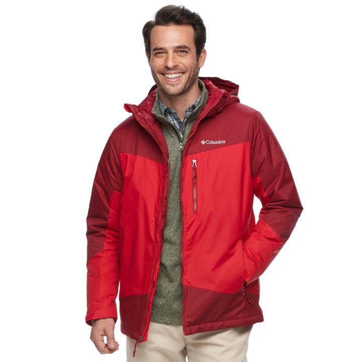 Big & Tall Columbia Wister Slope Colorblock Thermal Coil Insulated Jacket, Men's, Size: Xl Tall, Med Red