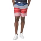 Men's Chaps Striped Board Shorts, Size: Medium, Red