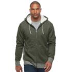 Big & Tall Sonoma Goods For Life&trade; Regular-fit Sherpa-lined Hoodie, Men's, Size: Xxl Tall, Dark Green