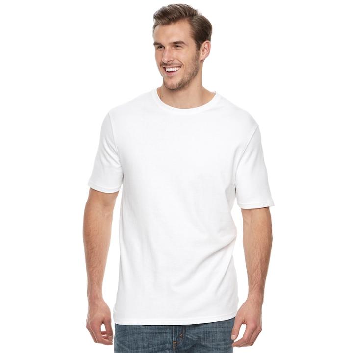 Big & Tall Croft & Barrow&reg; Classic-fit Easy-care Crewneck Tee, Men's, Size: 4xlt, White