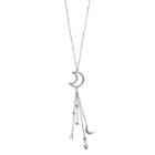 Mudd&reg; Star & Crescent Charm Tassel Y Necklace, Women's, Silver
