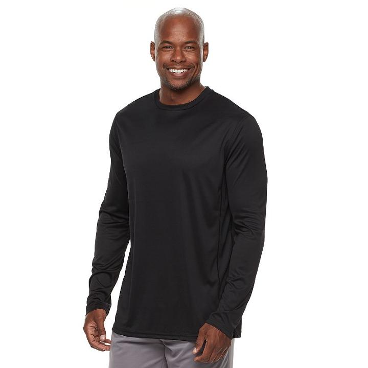Big & Tall Tek Gear&reg; Athletic-fit Dry Tek Crewneck Performance Tee, Men's, Size: Xxl Tall, Black