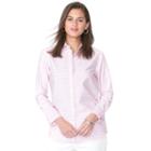 Women's Chaps Striped Button-down Shirt, Size: Medium, White