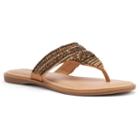 Sonoma Goods For Life&trade; Women's Beaded Thong Sandals, Size: Medium (9.5), Gold