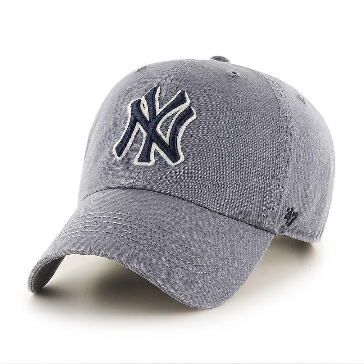Adult '47 Brand New York Yankees Borderland Clean Up Adjustable Cap, Blue (navy)