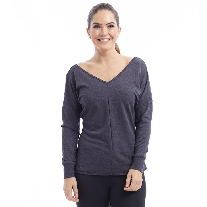 Women's Balance Collection Phoebe Long Sleeve Top, Size: Xl, Med Grey