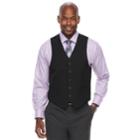 Men's Chaps Classic-fit 4-way Stretch Suit Vest, Size: Large, Black