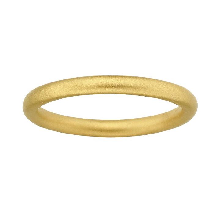 Stacks And Stones 18k Gold Over Silver Satin Finish Stack Ring, Women's, Size: 5, Yellow