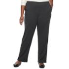 Plus Size Croft & Barrow&reg; Pull-on Knit Leisure Pants, Women's, Size: 2xl, Dark Grey