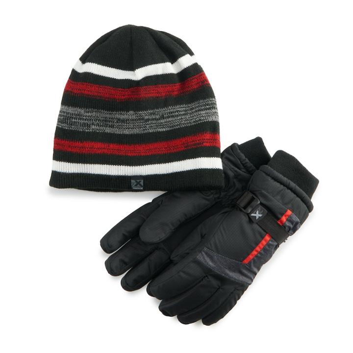 Boys 4-20 Zeroxposur Steel Hat & Gloves Set, Size: L/xl, Oxford