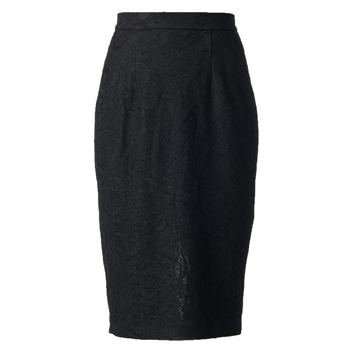 Women's Jennifer Lopez Lace Pencil Skirt, Size: 8, Black
