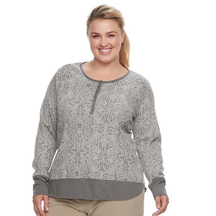 Plus Size Columbia Ski Valley Ii Thermal Henley, Women's, Size: 2xl, Med Grey