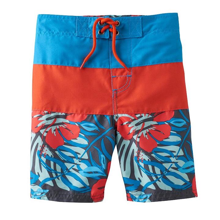 Boys 4-7 Oshkosh B'gosh&reg; Tropical Print Colorblock Swim Trunks, Boy's, Size: 7, Ovrfl Oth