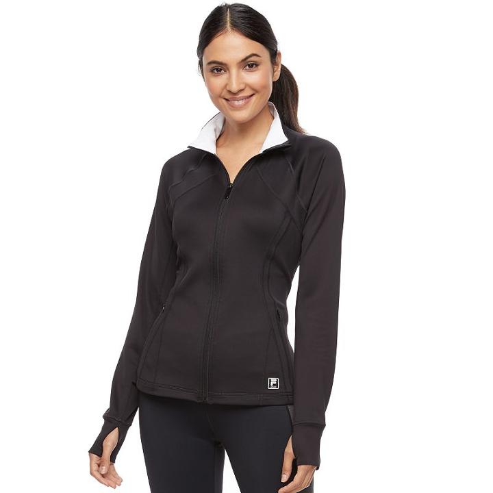 Women's Fila Sport&reg; Long Sleeve Zip-up Jacket, Size: Large, Oxford