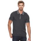Men's Apt. 9&reg; Jaspe Stretch Polo, Size: Large, Black