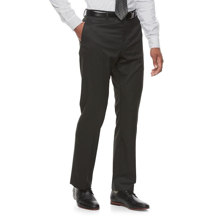 Men's Apt. 9&reg; Slim-fit Stretch Flat-front Suit Pants, Size: 36x30, Black