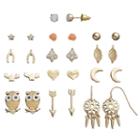 Mudd&reg; Love, Rosette, Owl & Dreamcatcher Earring Set, Girl's, Multicolor