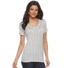 Women's Apt. 9&reg; Essential V-neck Tee, Size: Large, Natural