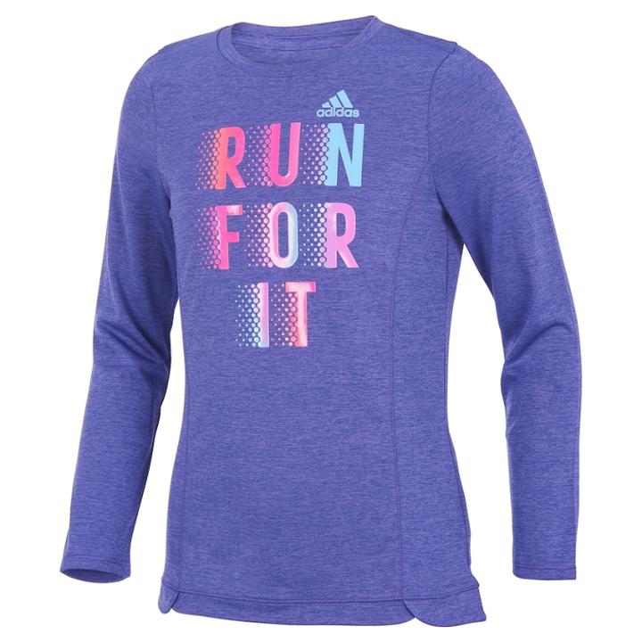 Girls 7-16 Adidas Winning Vibes Tee, Size: Medium, Drk Purple