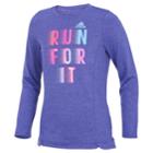 Girls 7-16 Adidas Winning Vibes Tee, Size: Medium, Drk Purple