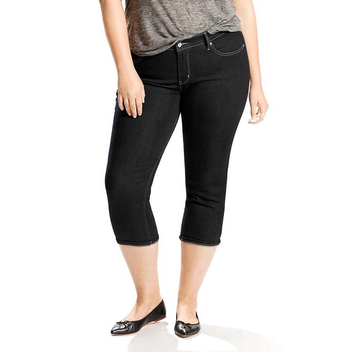 Plus Size Levi's Shaping Jean Capris, Women's, Size: 22 W, Dark Blue