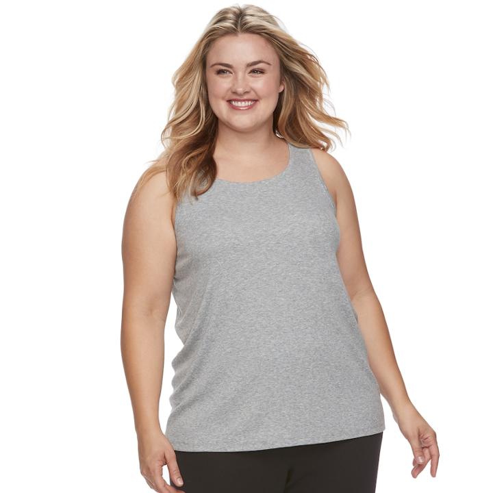 Plus Size Sonoma Goods For Life&trade; Essential Ribbed Pajama Tank, Women's, Size: 2xl, Med Grey