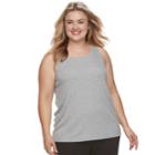 Plus Size Sonoma Goods For Life&trade; Essential Ribbed Pajama Tank, Women's, Size: 2xl, Med Grey